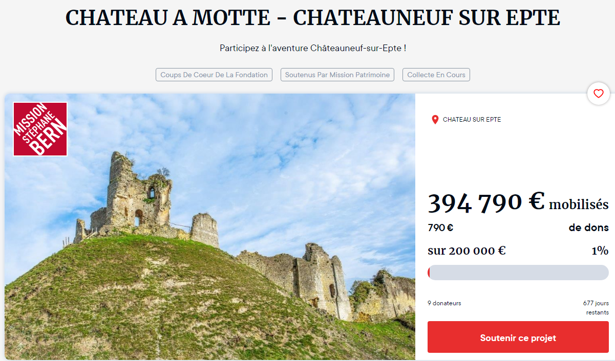 Lien vers la souscription de la fondation du patrimoine pour la restauration du château